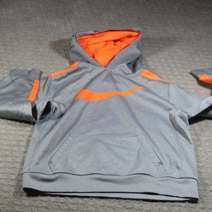 Nike Size XL Youth Grey & Neon Orange Hoodie